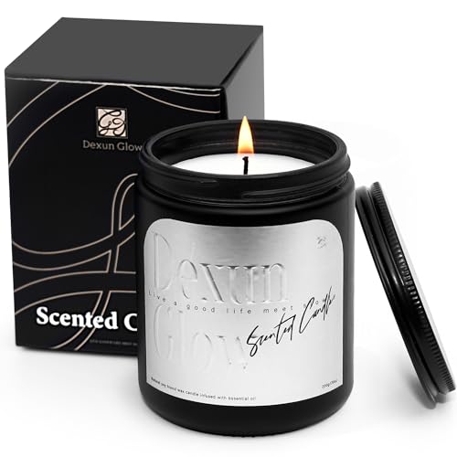 Aromatherapy Candle, Handcrafted with Natural Soy Wax and Essential Oils for Home Scented Dexun Glow uk supplements