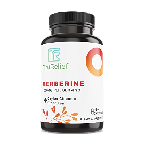 TR TRURELIEF Berberine 1200mg w/Ceylon Cinnamon & Green Tea - 120 Caps TR TRURELIEF uk supplements