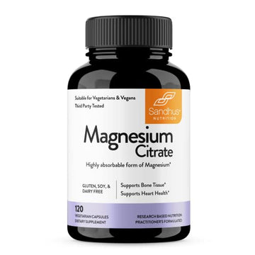 Sandhu's Magnesium Citrate Highly Absorbable Gluten, Soy Diary Free No Fillers Sandhu's uk supplements