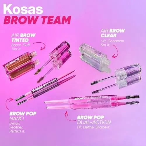 Kosas Brow Pop Eyebrow Pencil – Brow Pencil with Spoolie, Medium Brown Kosas uk supplements