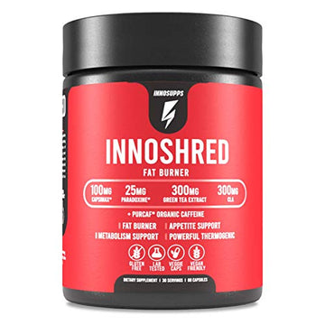 Inno Shred - Day Time Fat Burner | 100mg Capsimax, Grains of Paradise, Organic Caffeine InnoSupps uk supplements