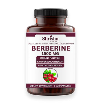 SHRISHA HERBAL Indian Berberine 1500mg - Berberine HCl 500mg Per Capsule - Support SHRISHA HERBAL uk supplements