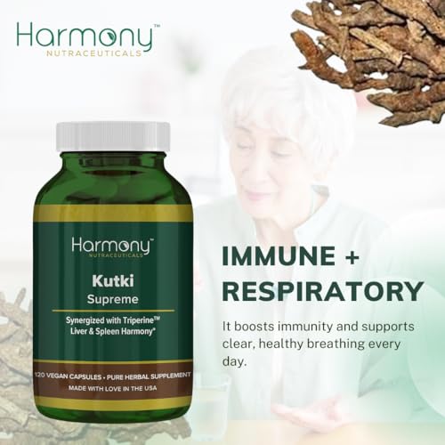 Kutki Supreme - Harmony Nutraceuticals Ayurvedic Medicine for Healthy Skin, Immune and Respiratory Systems - 120 Vegan Organic Capsules Harmony Nutraceuticals uk supplements