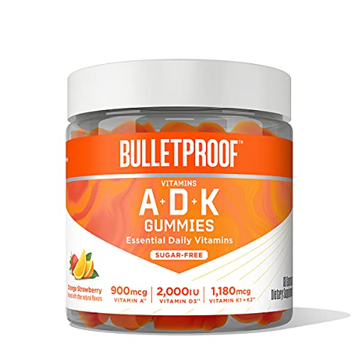 Bulletproof Sugar-Free Orange Strawberry Vitamins A+D+K Gummies, 60 Count, Keto Bulletproof uk supplements