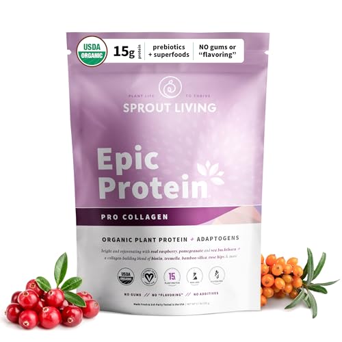 Sprout Living Epic Protein, Plant Based Protein & Superfoods Powder, Pro Collagen, Sprout Living uk supplements