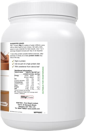 Soetik Whey Protein Powder (Chocolate Flavour) 600g Soetik uk supplements