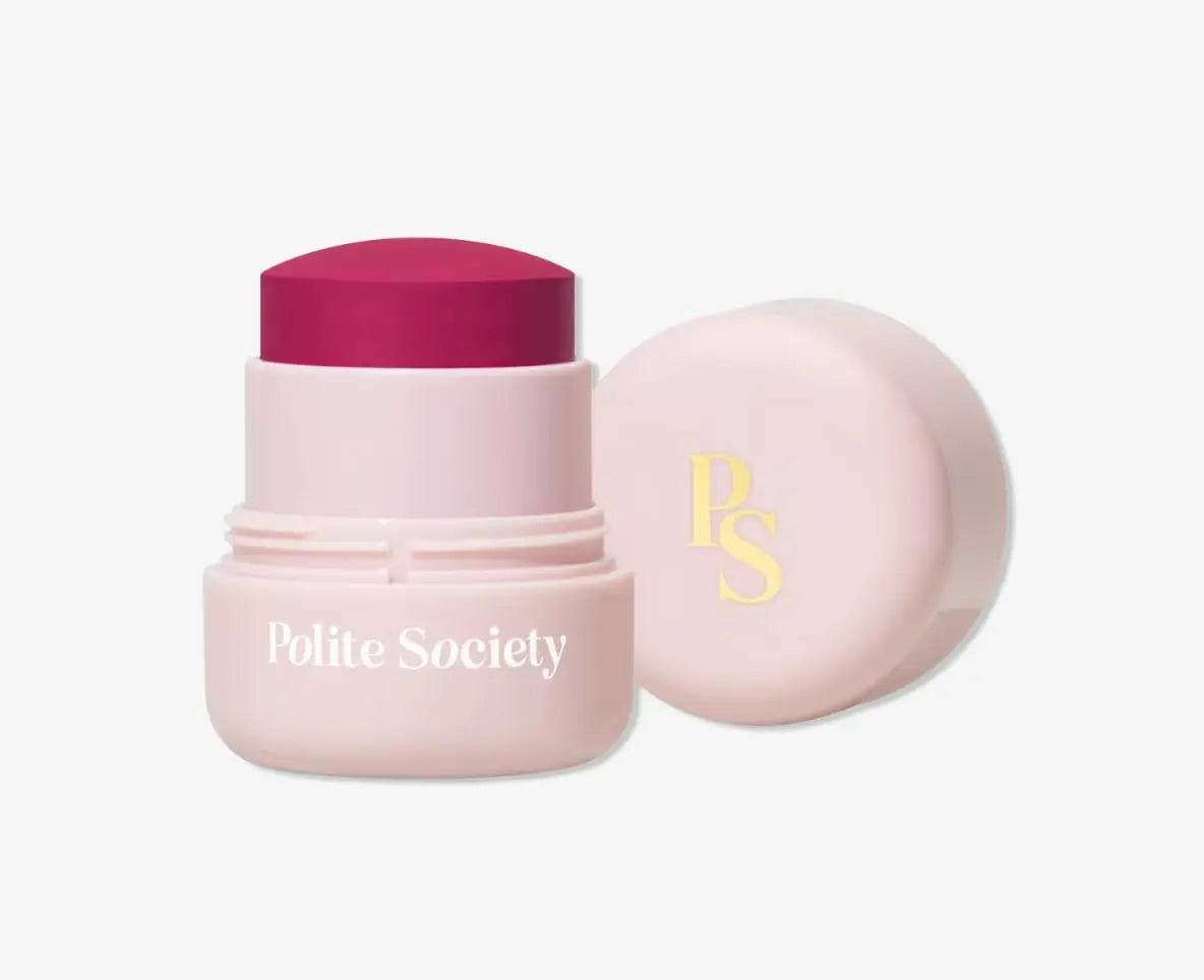 Polite Society Polite Pops Powder Blush Stick, Hybrid Cream to Powder Formula, Buildable Color with Coastal Plant and Vitamin E, Milan bright berry Generic uk supplements