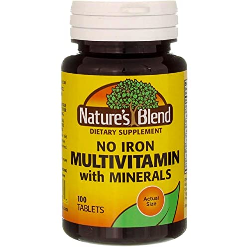 Nature's Blend Multiple Vitamin with Minerals No Iron 100 Tabs Nature's Blend uk supplements