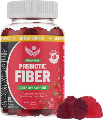 Desired Life Sugar Free Prebiotic Fiber Gummies for Adults and Kids Mixed Berry Flavor Desired Life uk supplements