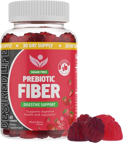 Desired Life Sugar Free Prebiotic Fiber Gummies for Adults and Kids Mixed Berry Flavor Desired Life uk supplements