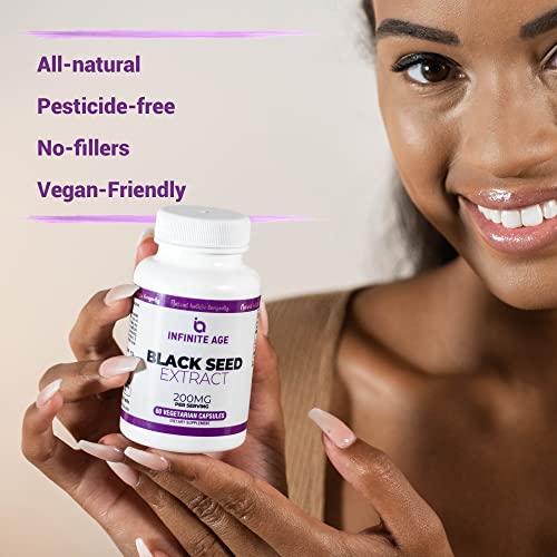 INFINITE AGE Dry Organic Black Seed Oil Extract Capsules - Nigella Sativa Seed Extract INFINITE AGE uk supplements