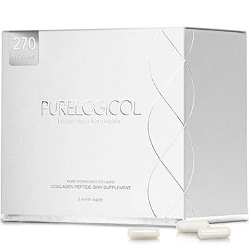 Collagen Supplement, Best Hydrolysed Collagen Peptides, 3 Months Supply for Younger Looking Skin Purelogicol uk supplements