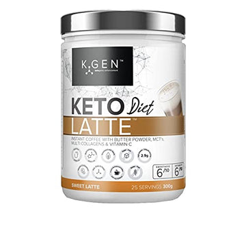 Instant Bulletproof Keto Coffee Creamer UK Made Collagen Latte | Butter Powder, Coconut MCTs & Vitamin C K GEN ketogenic enhancement uk supplements