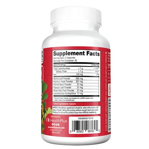 Health Plus Super Colon Cleanse Digestive Support | Constipation Relief to Reduce Bloating Health Plus uk supplements