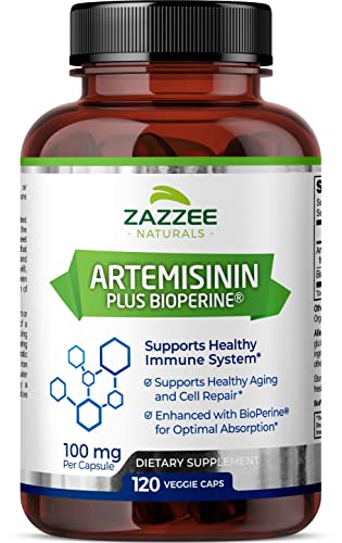 Zazzee High Absorption Artemisinin, 100 mg per Capsule, 120 Vegan Capsules, with 5 mg Zazzee uk supplements