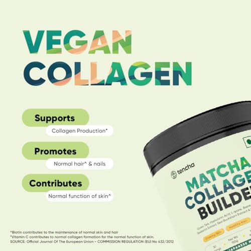 Collagen Supplements for Women & Men, 30 Servings, 150 GM | 100% Vegan Collagen Powder Tencha uk supplements