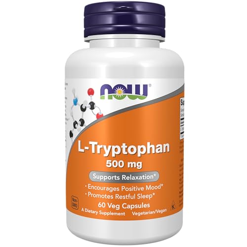 NOW Supplements, L-Tryptophan 500 mg, Encourages Positive Mood*, Supports Relaxation NOW uk supplements