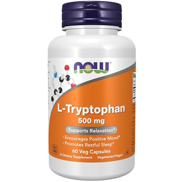 NOW Supplements, L-Tryptophan 500 mg, Encourages Positive Mood*, Supports Relaxation NOW uk supplements