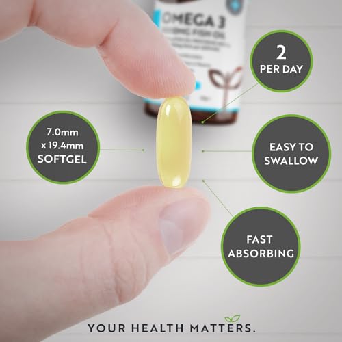 Omega 3 2000mg with 660mg EPA & 440mg DHA per Serving - 240 Softgel Capsules Nutravita uk supplements