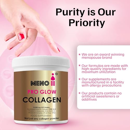 Meno II PRO Glow Marine Collagen Powder 10,000mg - High-Potency Supplements for Women Skin Hydration Meno II uk supplements