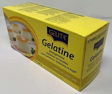 Gelita | Gold Leaf Gelatine | 500 Leaves | Allergen Free | Ideal for Thickening or jellification Gelita uk supplements