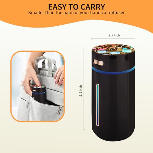 Car Diffuser,Rechargeable car Diffuser air freshener,Humidifier Aromatherapy for car Sydetelis uk supplements