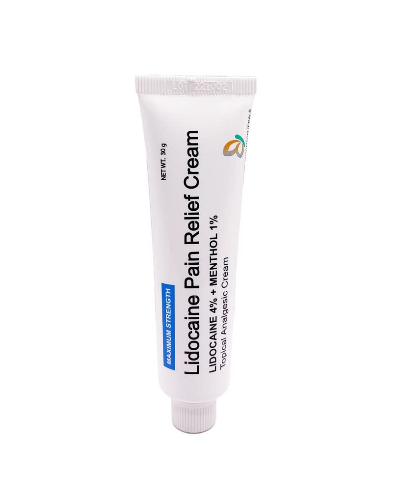 MOHNARK Pain Relief Cream with Lidocaine 4% and 1% Menthol | Includes Vitamin E | Numbs Away Pain Faster | Non-Greasy MOHNARK uk supplements