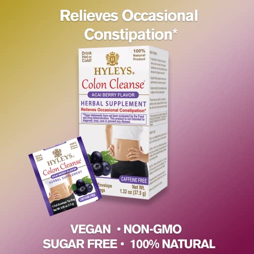 Hyleys Colon Cleanse Tea Acai Berry Flavor - 25 Tea Bags (12 Pack - 300 Tea Bags Total) HYLEYS uk supplements