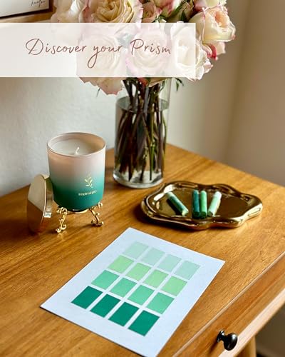 Inspired Picks Refreshing Green Candle – Wood Sage & Sea Salt w/Gold Stemmed Leaves Symbol Inspired Picks uk supplements