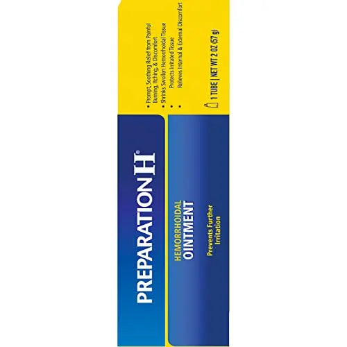 PREPARATION H Hemorrhoid Symptom Treatment Ointment, Itching, Burning & Discomfort Relief, Tube (2.0 Ounce) Preparation H uk supplements