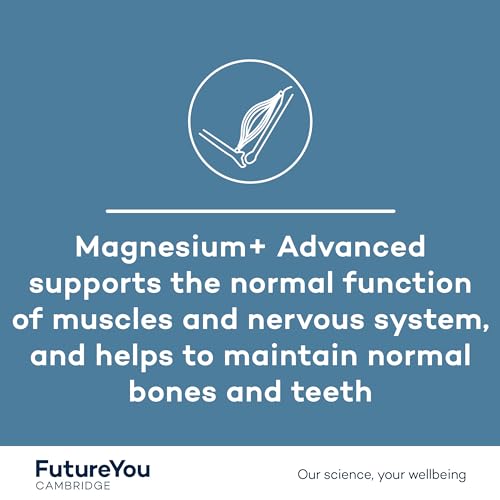 FutureYou Magnesium+ Advanced (28 Capsules). High Strength Magnesium Supplements for Women & Men FutureYou Cambridge uk supplements