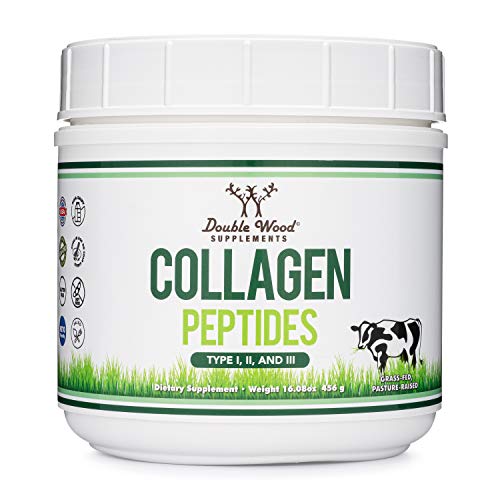 Collagen Peptides Powder - Hydrolyzed Collagen, Keto Safe - 16.08oz - Multi Type 1, 2 Double Wood Supplements uk supplements