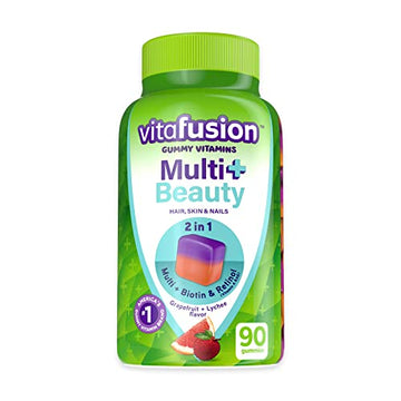 Vitafusion Multivitamin Plus Beauty – 2-in-1 Benefits – Adult Gummy with Hair, Skin & Nails Vitafusion uk supplements