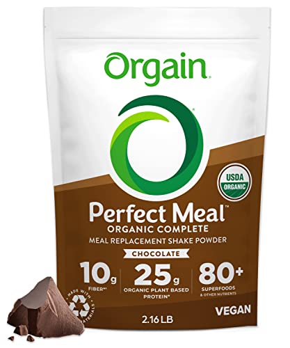 Orgain Organic Perfect Meal Replacement Protein Powder, Chocolate - 25g Plant Based Orgain uk supplements
