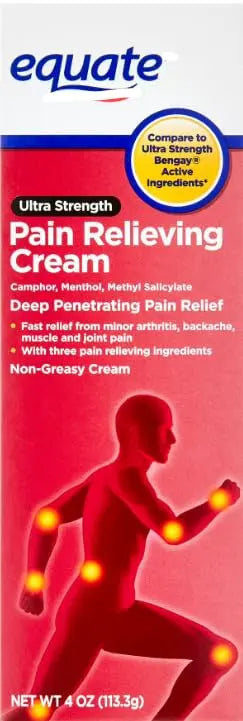 Equate Ultra Strength Pain Relieving Cream, Deep penetrating Pain Relief with Ultra-Strength Formula, 4 oz Aus Healthcare uk supplements