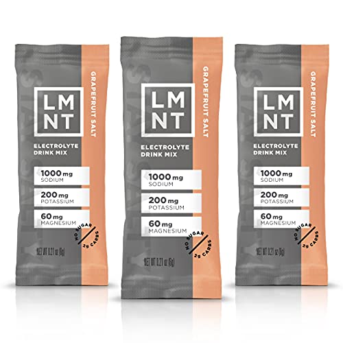 LMNT Zero-Sugar Electrolytes - Grapefruit Salt - Hydration Powder Packets | No Dodgy Drink LMNT uk supplements