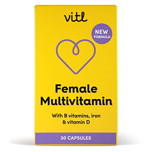 Vitl Female Multivitamin & Minerals Supplement - 30 Vegan Capsules - 21 Essential Active VITL uk supplements