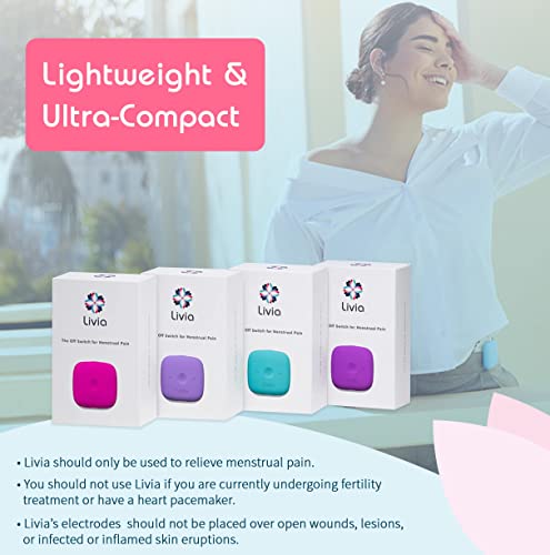 Livia Menstrual Pain Relief Device, Pink - The Off Switch for Period Pain - Portable Unit Livia uk supplements