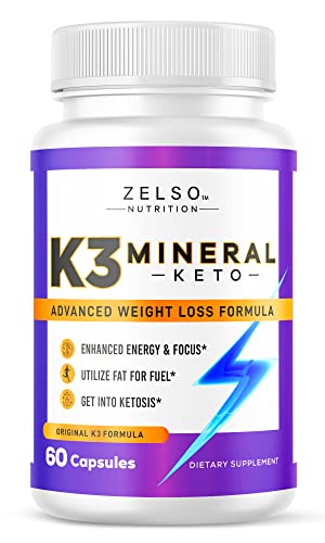 Zelso K3 Mineral Capsules - 60 Count, Advanced Ketogenic Weight Loss and Energy Support Formula ZELSO uk supplements