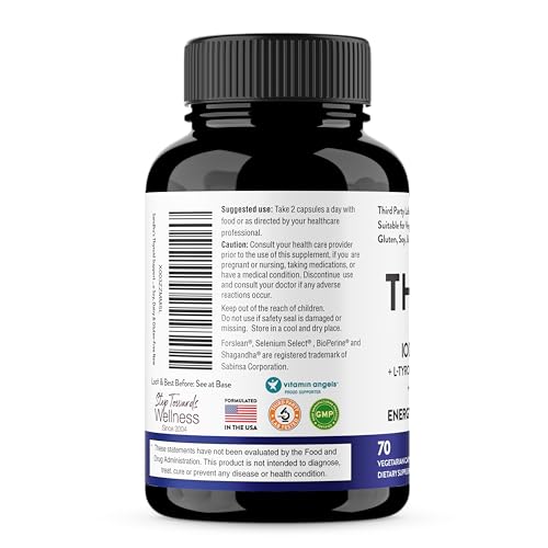 Sandhu's Thyroid Support Complex with Iodine Supplement|60 Capsules, 30 Days Supply Sandhu's uk supplements