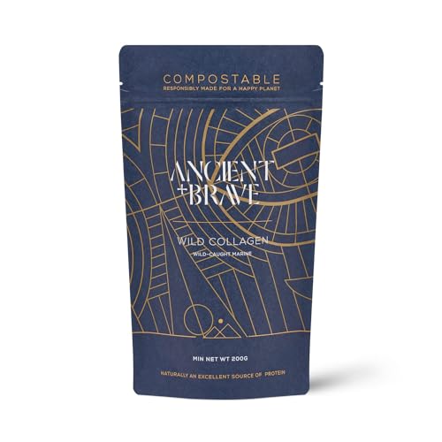 Ancient + Brave Wild Collagen 200g - Wild Caught Marine Collagen Powder - 100% Hydrolysed Collagen Peptides (Fish) Ancient + Brave uk supplements