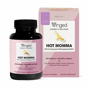 Winged Wellness Hot Momma, Perimenopause & Menopause Supplement - Vegan Menopause Winged Wellness uk supplements