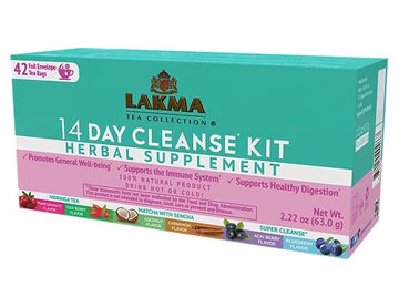 Lakma 14 Day Cleanse Kit Green Tea - 42 Tea Bags HYLEYS uk supplements