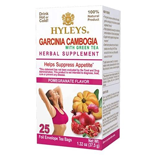 Hyleys Tea Garcinia Cambogia Green Tea with Pomegranate Flavor - 25 Tea Bags Hyleys Tea uk supplements