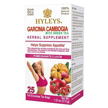 Hyleys Tea Garcinia Cambogia Green Tea with Pomegranate Flavor - 25 Tea Bags Hyleys Tea uk supplements