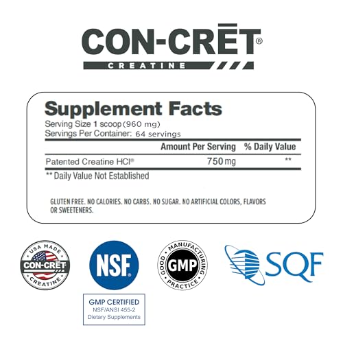 CON-CRET Creatine HCl Powder | Supports Muscle, Cognitive, and Immune Health ProMera Sports uk supplements