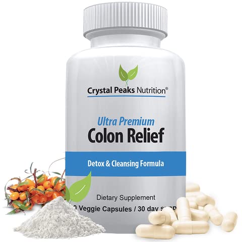 CRYSTAL PEAKS NUTRITION Natural Colon Cleanser Capsules for Constipation Relief CRYSTAL PEAKS NUTRITION uk supplements