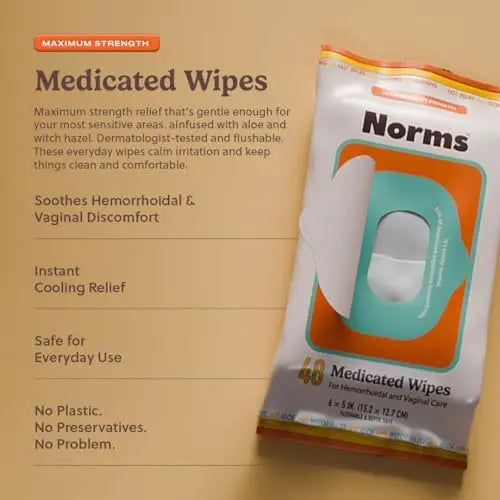 Norms The Full Hemorrhoid Treatment Bundle Medicated Wipes, Touch-Free Spray, and 5% Lidocaine Cream to Relieve Painful Itching, Burning & Swelling – Complete Hemorrhoid Care System Norms uk supplements