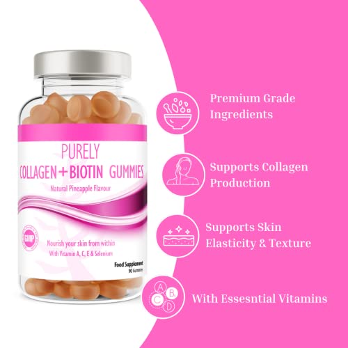 Collagen Gummies with Vitamins for Women Men Adults - Skin, Hair, Nail & Cartilage Health Pure Food Supplements uk supplements