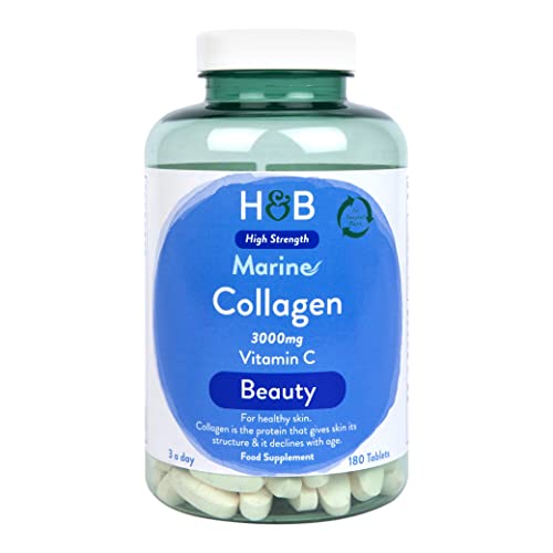 Holland & Barrett Marine Collagen with Vitamin C 3000mg 180 Tablets Holland & Barrett uk supplements
